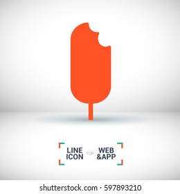 ice cream  linear vector icon for websites and mobile minimalistic flat design.