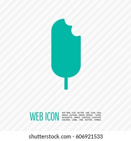 ice cream  linear vector icon for websites and mobile minimalistic flat design.