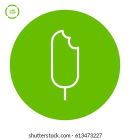 ice cream  linear vector icon for websites and mobile minimalistic flat design.