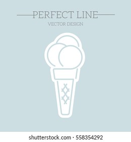 ice cream llustration. Template for cafe,restaurant or art works.