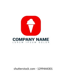 ice cream logo concept. Designed for your web site design, logo, app, UI
