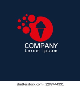 ice cream logo concept. Designed for your web site design, logo, app, UI
