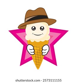 ice cream logo ice cream cone logo vector illustration