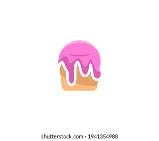 Icono vectorial del logotipo de crema de helado 
