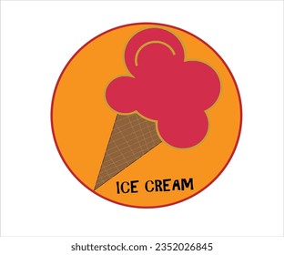 Ice Cream Logo Design By Adobe illustrator