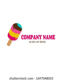 Ice cream logo design for company.