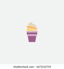 diseño del logo de helados y signo creativo