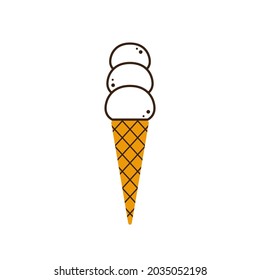Ice cream logo design. Ice cream icon. Ice cream cartoon vector.