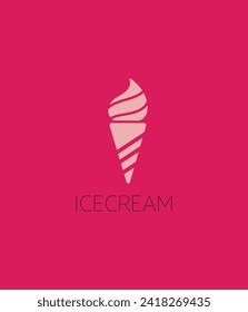 Ice cream logo design illustration, graphic design , company logo