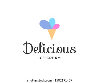Ice cream logo design. modern logo vector template