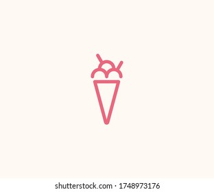 Ice cream logo design template vector