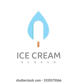 Ice Cream Logo Design Template, Rainbow ice Cream With Stick