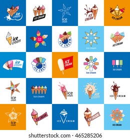 ice cream logo design template. Vector illustration