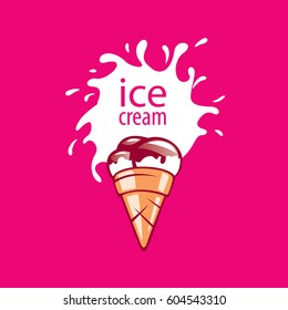 ice cream logo design template. Vector illustration