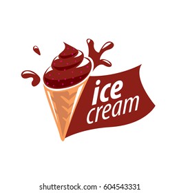 ice cream logo design template. Vector illustration