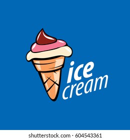 ice cream logo design template. Vector illustration