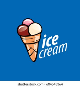 ice cream logo design template. Vector illustration