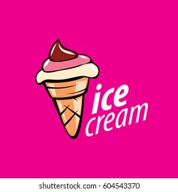 ice cream logo design template. Vector illustration