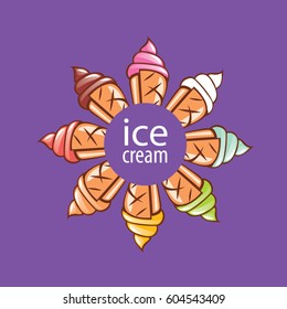 ice cream logo design template. Vector illustration