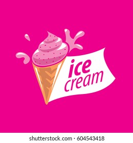 ice cream logo design template. Vector illustration