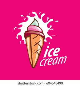 ice cream logo design template. Vector illustration