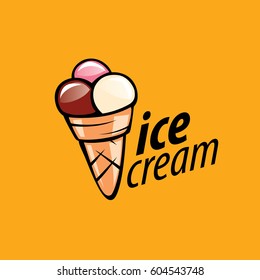 ice cream logo design template. Vector illustration