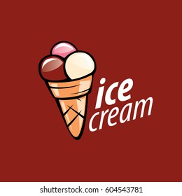 ice cream logo design template. Vector illustration