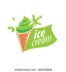 ice cream logo design template. Vector illustration
