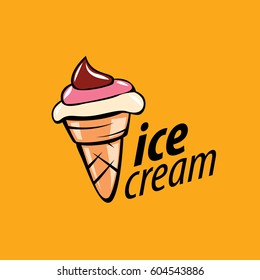 ice cream logo design template. Vector illustration