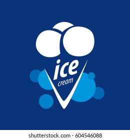 ice cream logo design template. Vector illustration