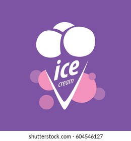ice cream logo design template. Vector illustration