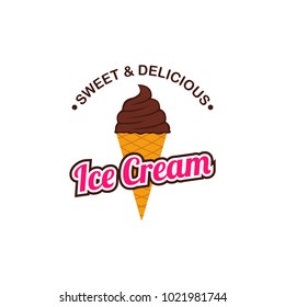 Ice Cream Logo Design Vector