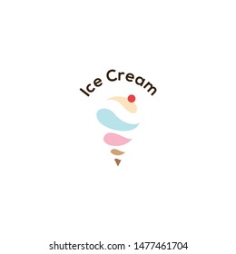 Ice Cream Logo Design Vector