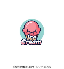 Ice Cream Logo Design Vector