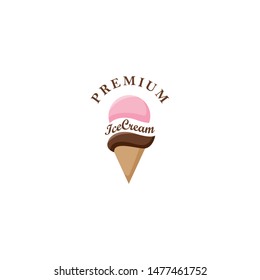 Ice Cream Logo Design Vector