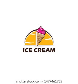 Ice Cream Logo Design Vector