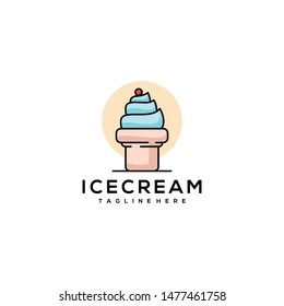 Ice Cream Logo Design Vector