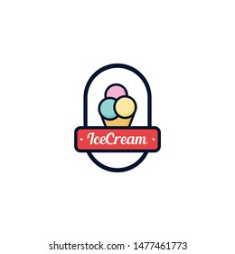 Ice Cream Logo Design Vector