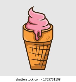 Ice cream logo design vector