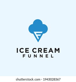 ice cream logo design vector illustration