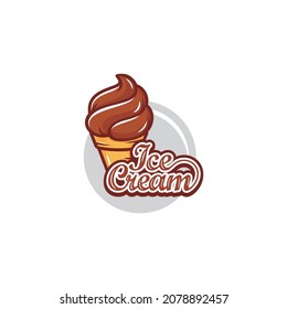 Ice cream logo design vector illustration