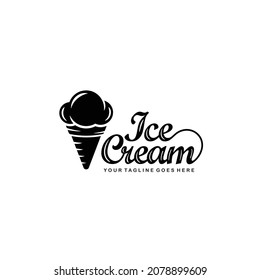 Ice cream logo design vector illustration