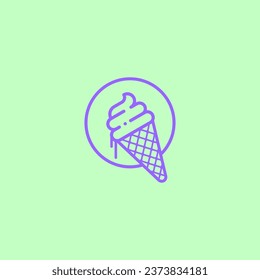 Ice cream logo design. Vector illustration of Ice cream outline icons. modern logo design vector icon template