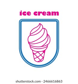  ice cream logo design vector for graphic designer or shop 