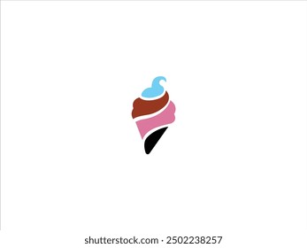 Vector de diseño de logotipo de helado