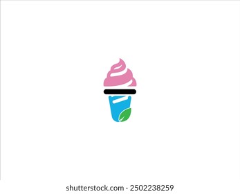 Ice cream logo design vector