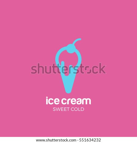 Ice Cream Logo Design Vector Template Stock Vector (Royalty Free