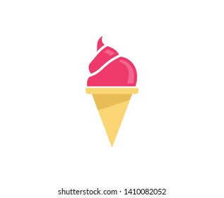 Ice cream logo dessert vector
