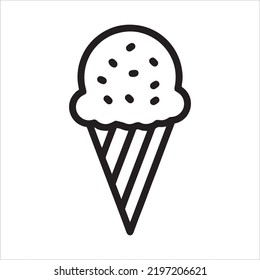 Logo del helado. Tipo de logotipo creativo con icono de helado. Palabra escrita con helado.