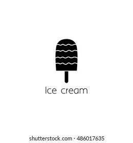 ice cream logo graphic design concept. Editable ice cream element, can be used as logotype, icon, template in web and print 